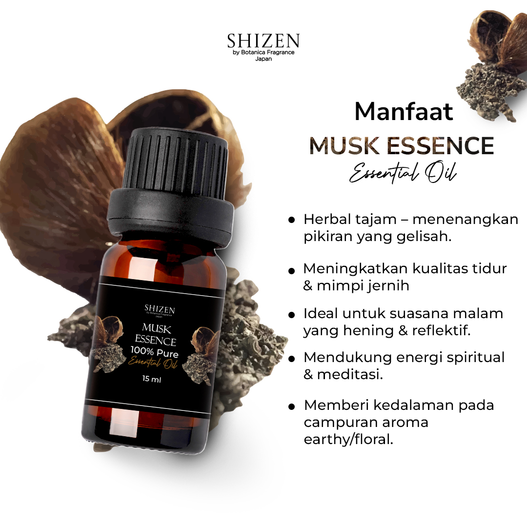 Shizen Essential Oil Musk Essence 15ml – 100% Pure untuk diffuser dan DIY aromatheraphy - Image 2
